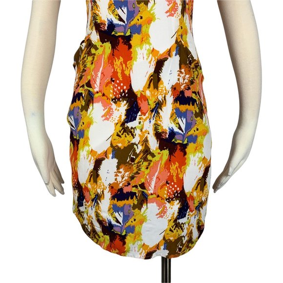 MAPLE 4 Sheath Dress Orange Sleeveless Knee Length Lined - Picture 6 of 6